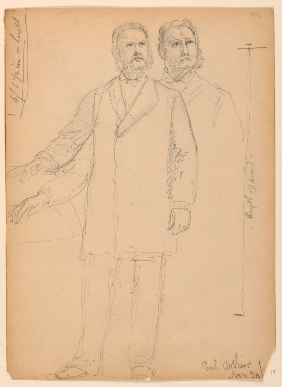 Kresba, prezident Chester A. Arth, 1850 od Daniel Huntington