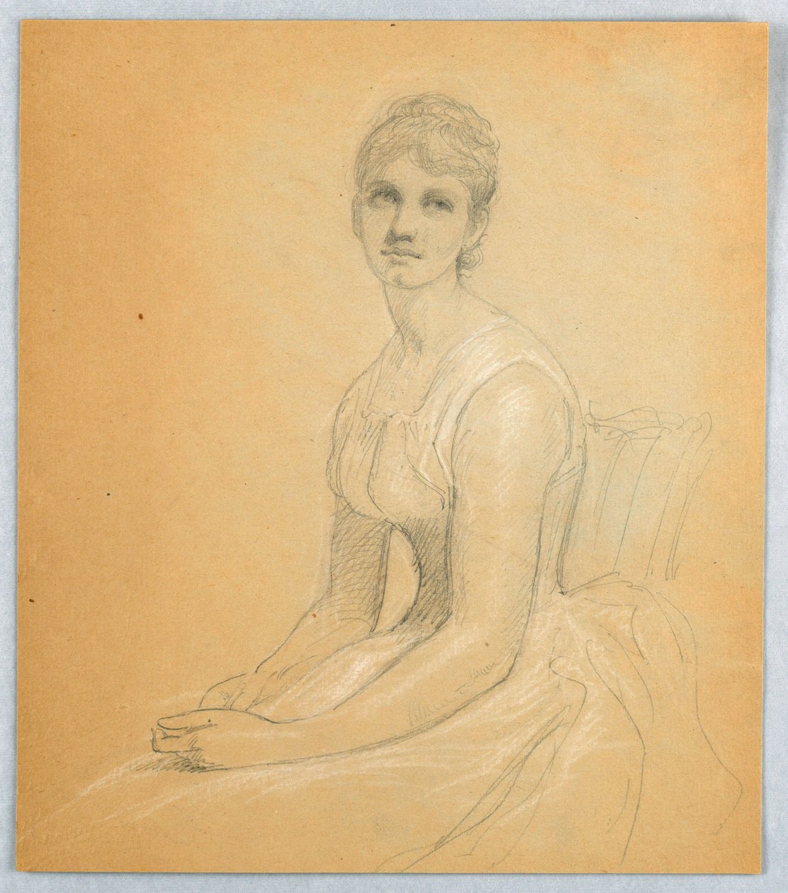 Kresba, Skica k portrétu ženy, 1881 od Daniel Huntington