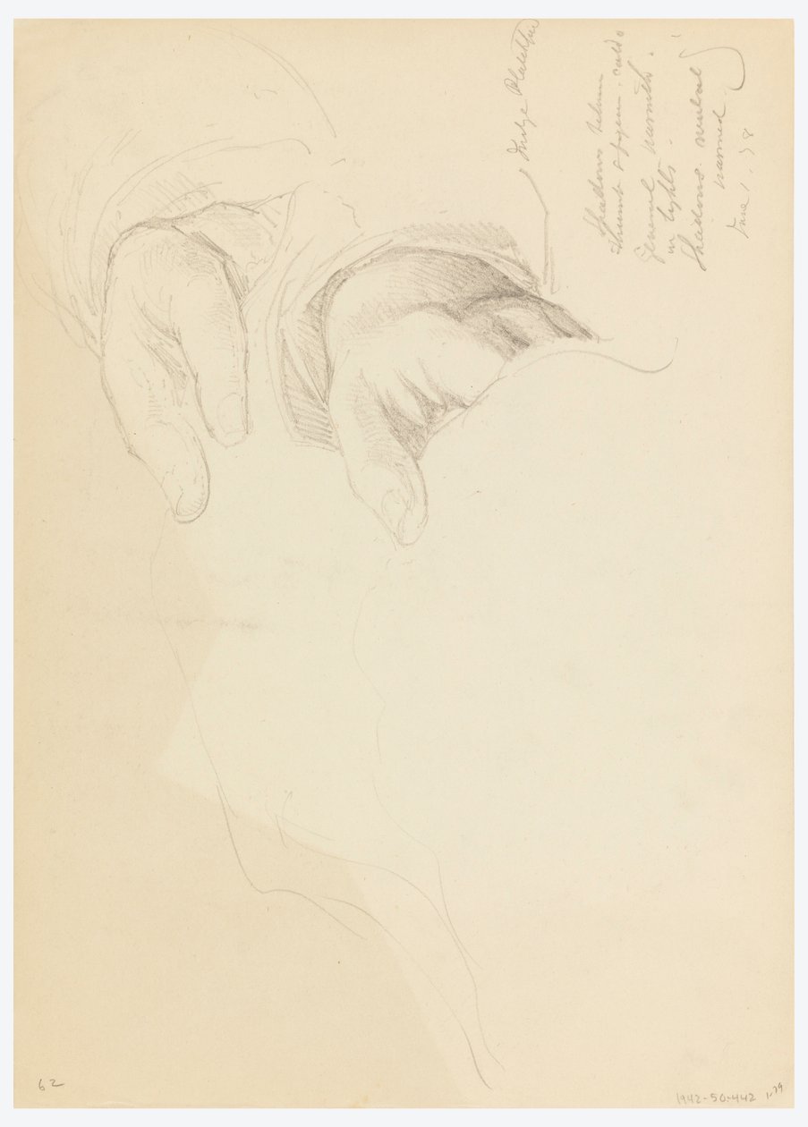 Kresba, Skica k portrétu Belly Worshamové, 1878 od Daniel Huntington