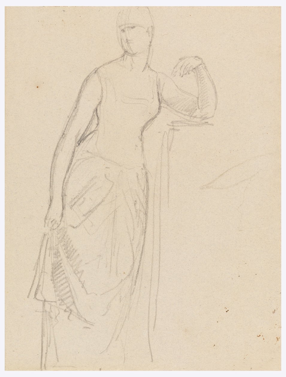 Kresba, skica k portrétu paní Belly Worshamové, 1878 od Daniel Huntington