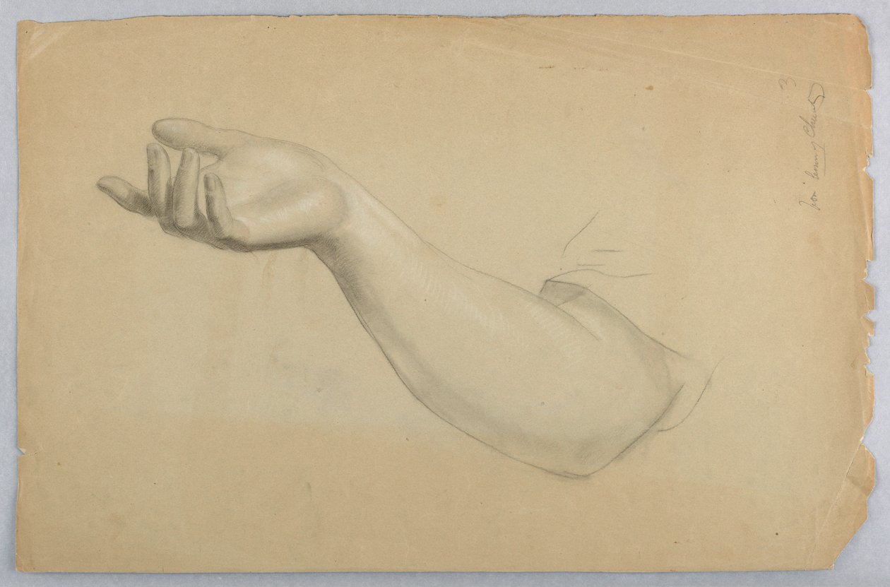 Kresba, studie k filmu "Lekce dobročinnosti", 1850 od Daniel Huntington