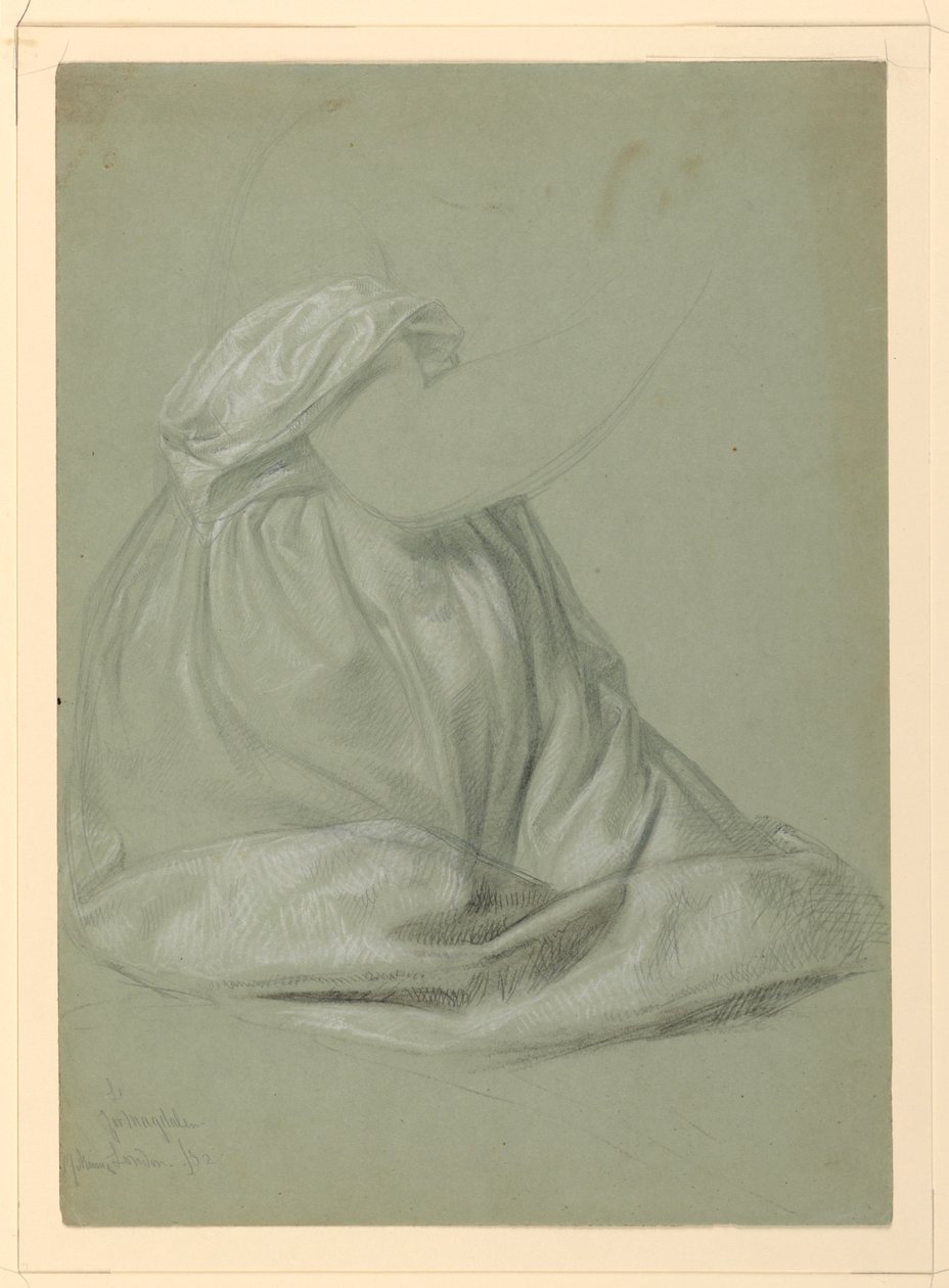 Kresba, studie k "Magdaleně", D, 19. listopadu 1852 od Daniel Huntington