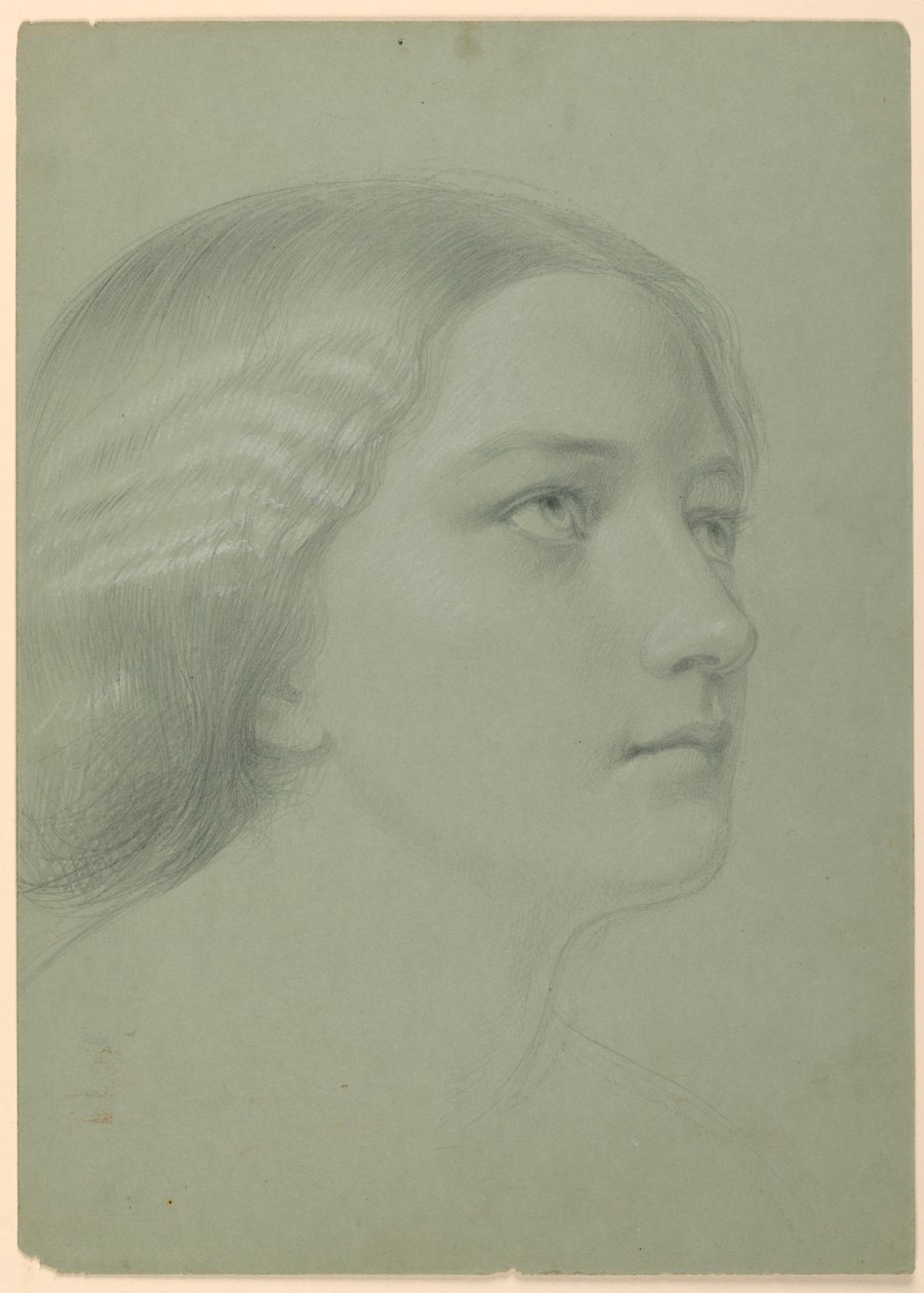 Kresba, studie k "Magdaleně", F, 1852 od Daniel Huntington