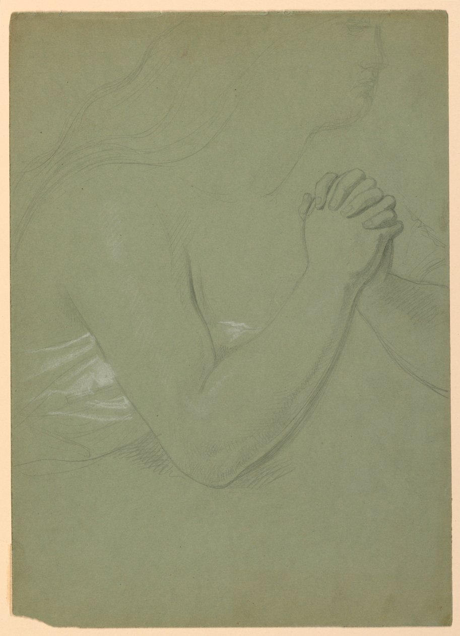 Kresba, studie k "Magdaleně", F, 1852 od Daniel Huntington