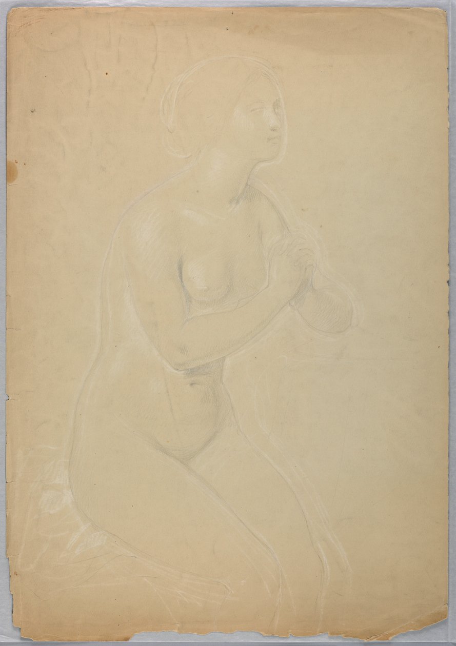 Kresba, studie k "Magdaleně", F, 1852 od Daniel Huntington
