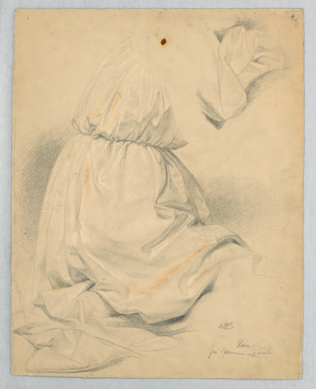 Kresba, Studie ke "Společenství t", 1846 od Daniel Huntington