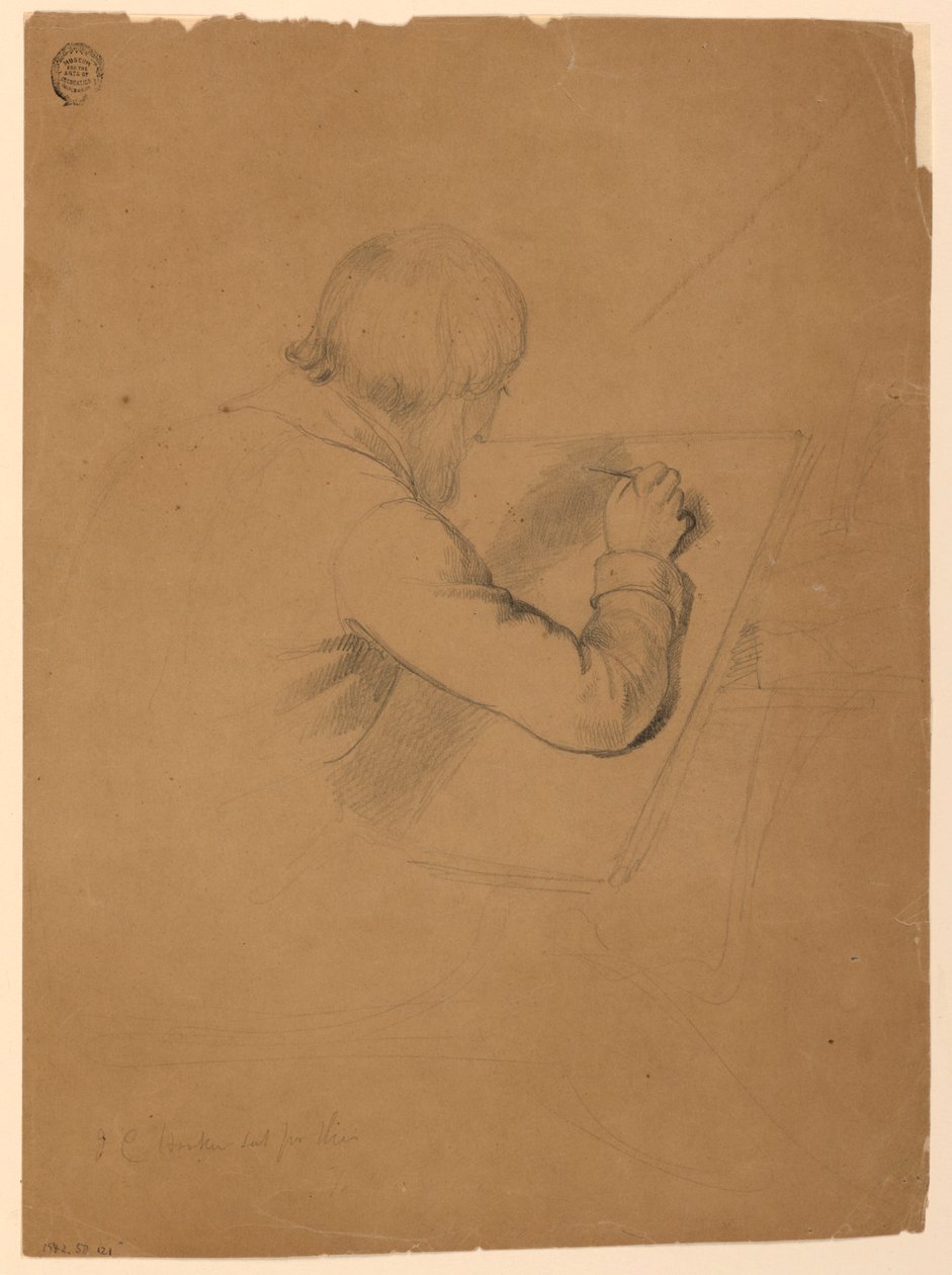 Kresba, Studie k "přijímání nemocných", 1844-45 od Daniel Huntington