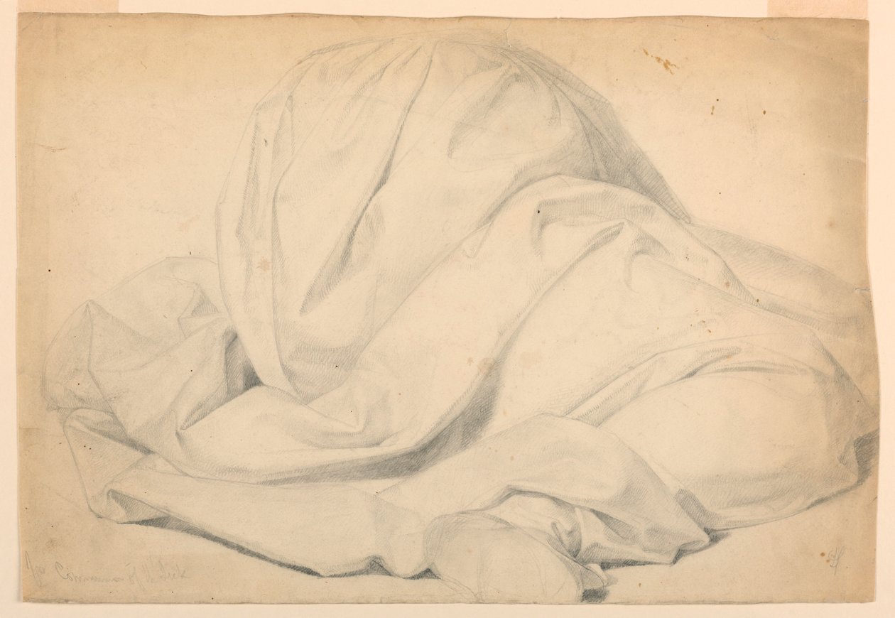 Kresba, Studie k "přijímání nemocných", 1844-45 od Daniel Huntington