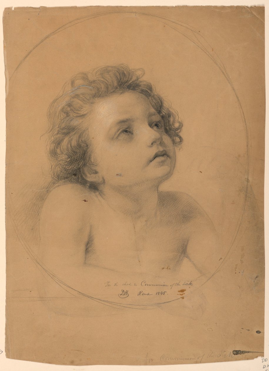 Kresba, Studie ke "Přijímání nemocných", 1845 od Daniel Huntington