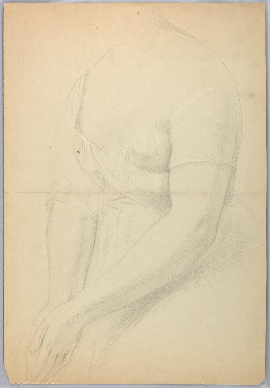 Kresba, studie pro duplikát "C", 1850 od Daniel Huntington