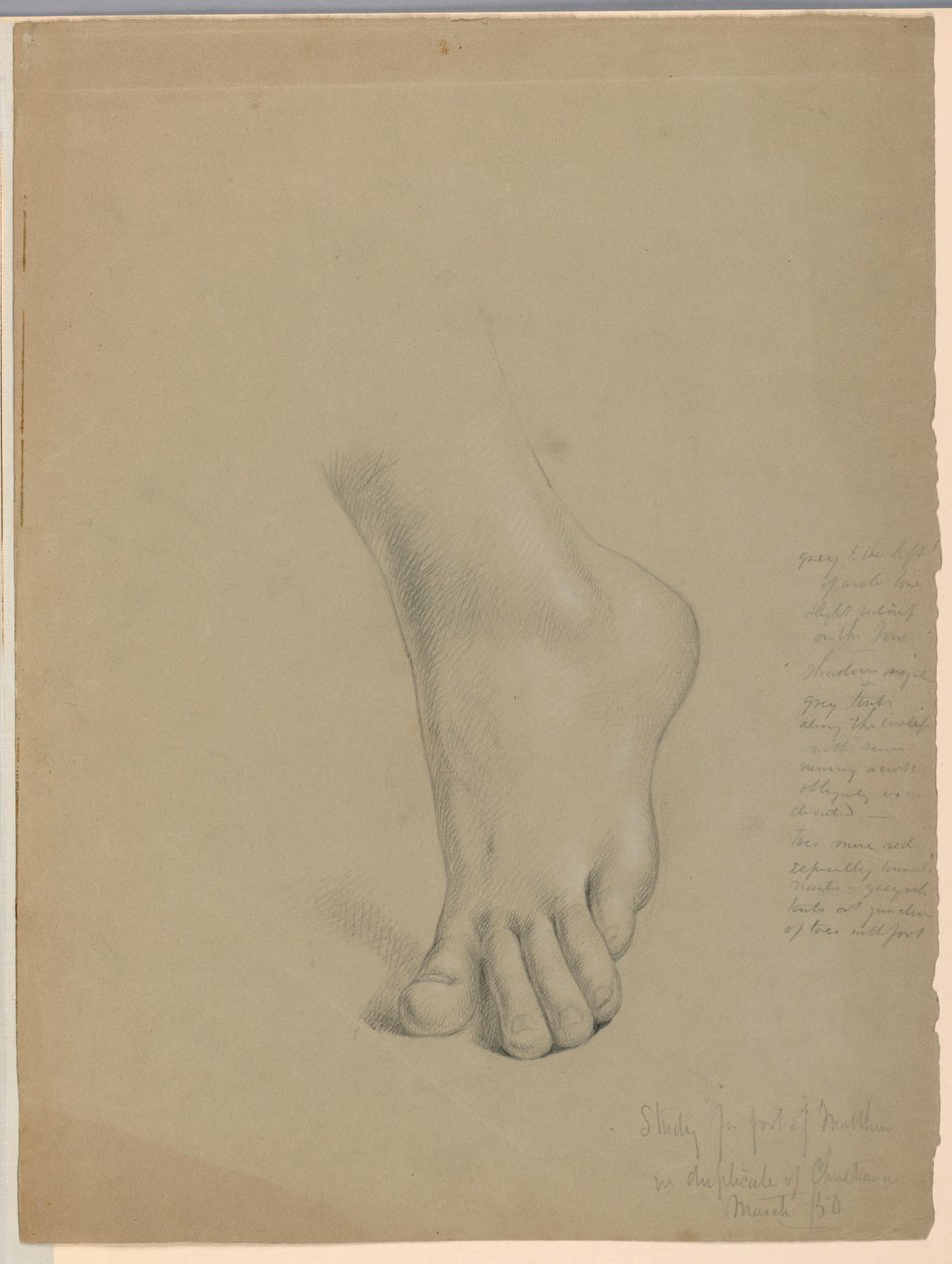 Kresba, studie pro duplikát "Christiany", březen 1850 od Daniel Huntington