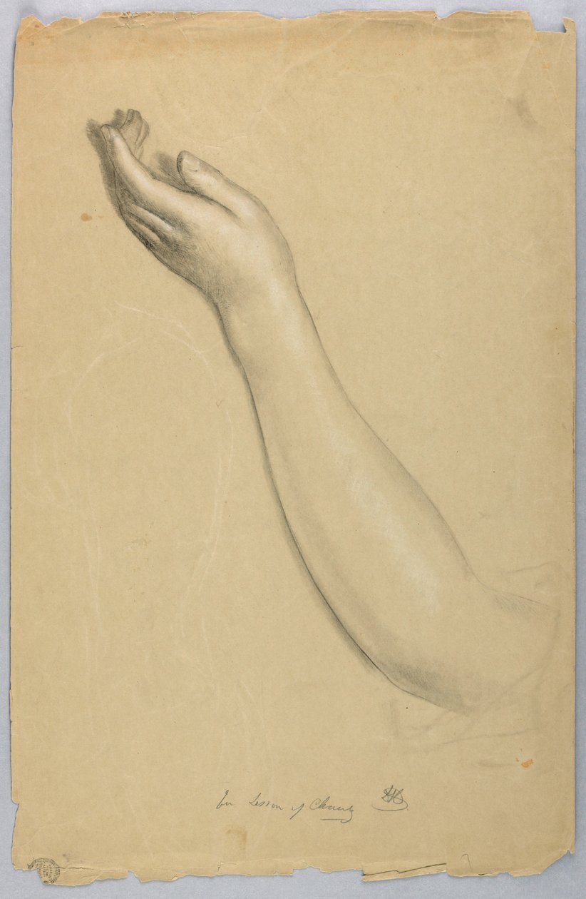 Kresba, studie k "Lekci milosrdenství", 1850 od Daniel Huntington