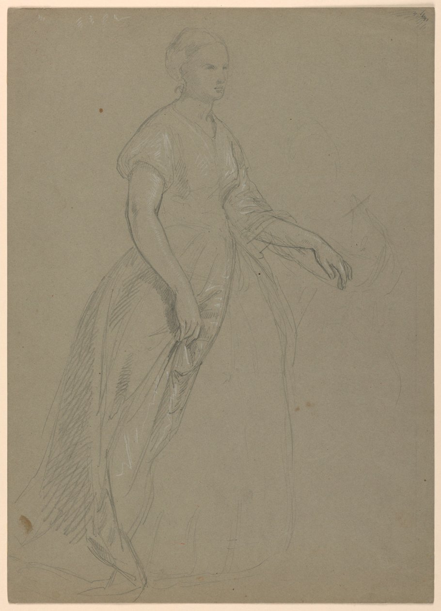 Kresba, studie k "Přijetí Marthy Washingtonové", 1860 od Daniel Huntington