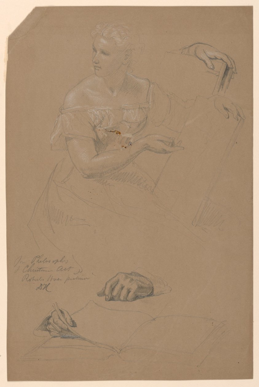 Kresba, Studie pro "Filosofii křesťanského umění", 1868 od Daniel Huntington