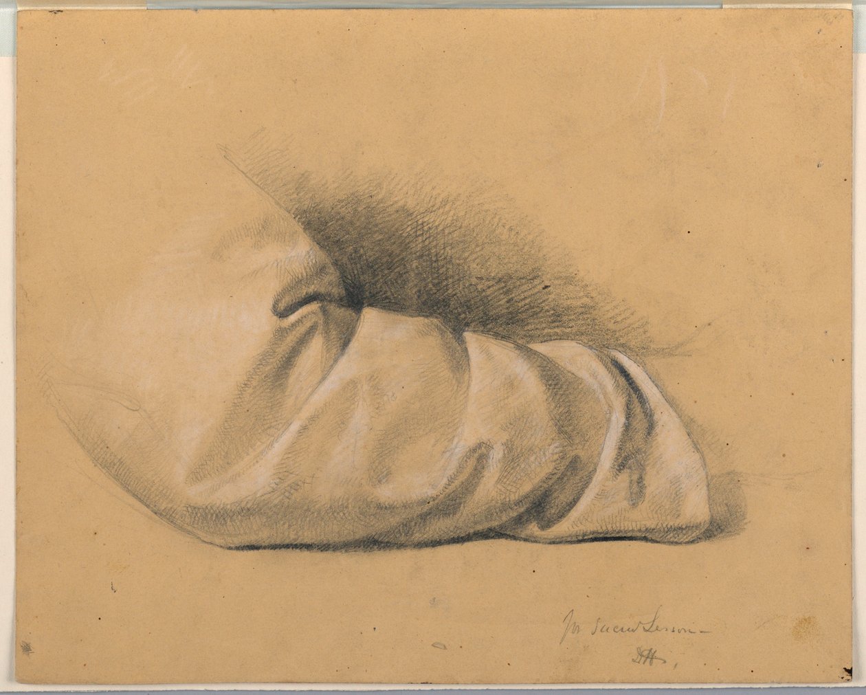 Kresba, Studie k "Posvátné lekci", 1844 od Daniel Huntington