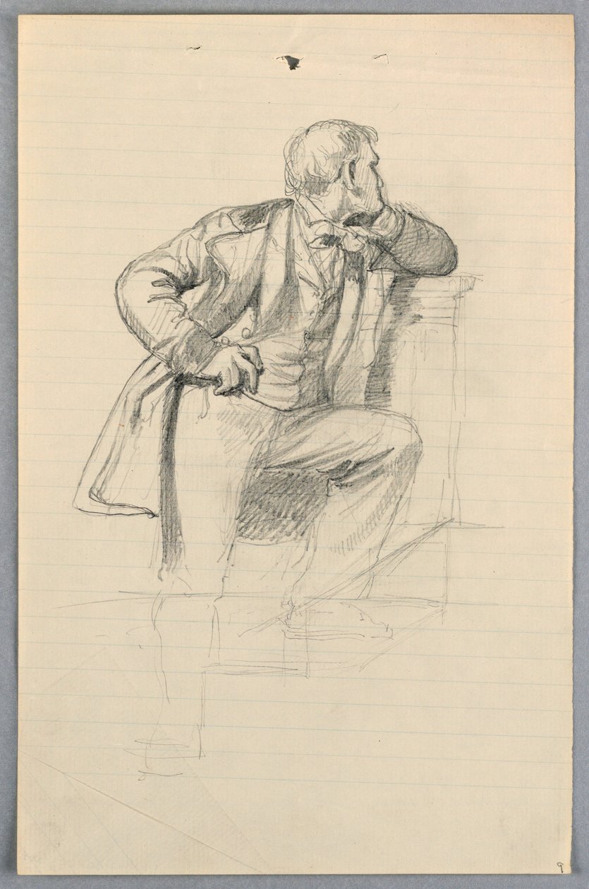 Kresba, Studie pro "Vědeckou skupinu", 1858 od Daniel Huntington