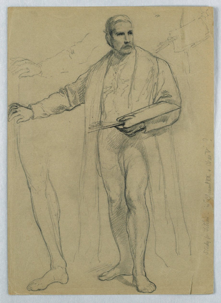 Kresba, Studie k "Tizianovi", 1866 od Daniel Huntington