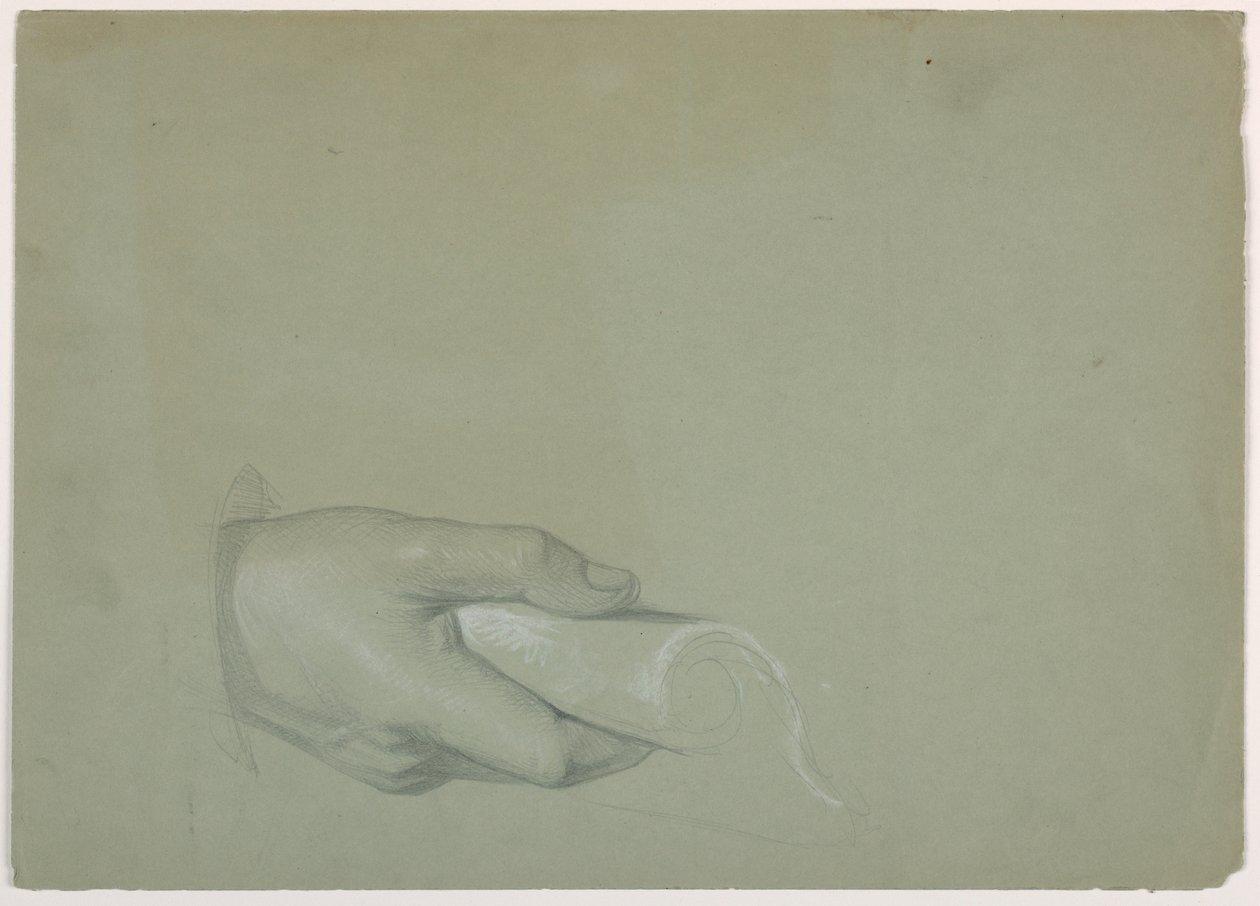 Kresba, studie k filmu "Tribute Money", 1852 od Daniel Huntington