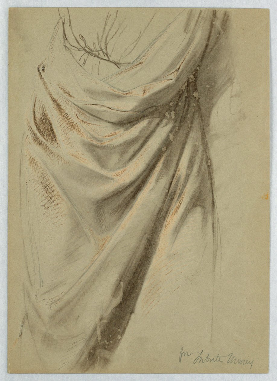 Kresba, studie k filmu "Tribute Money", 1852 od Daniel Huntington