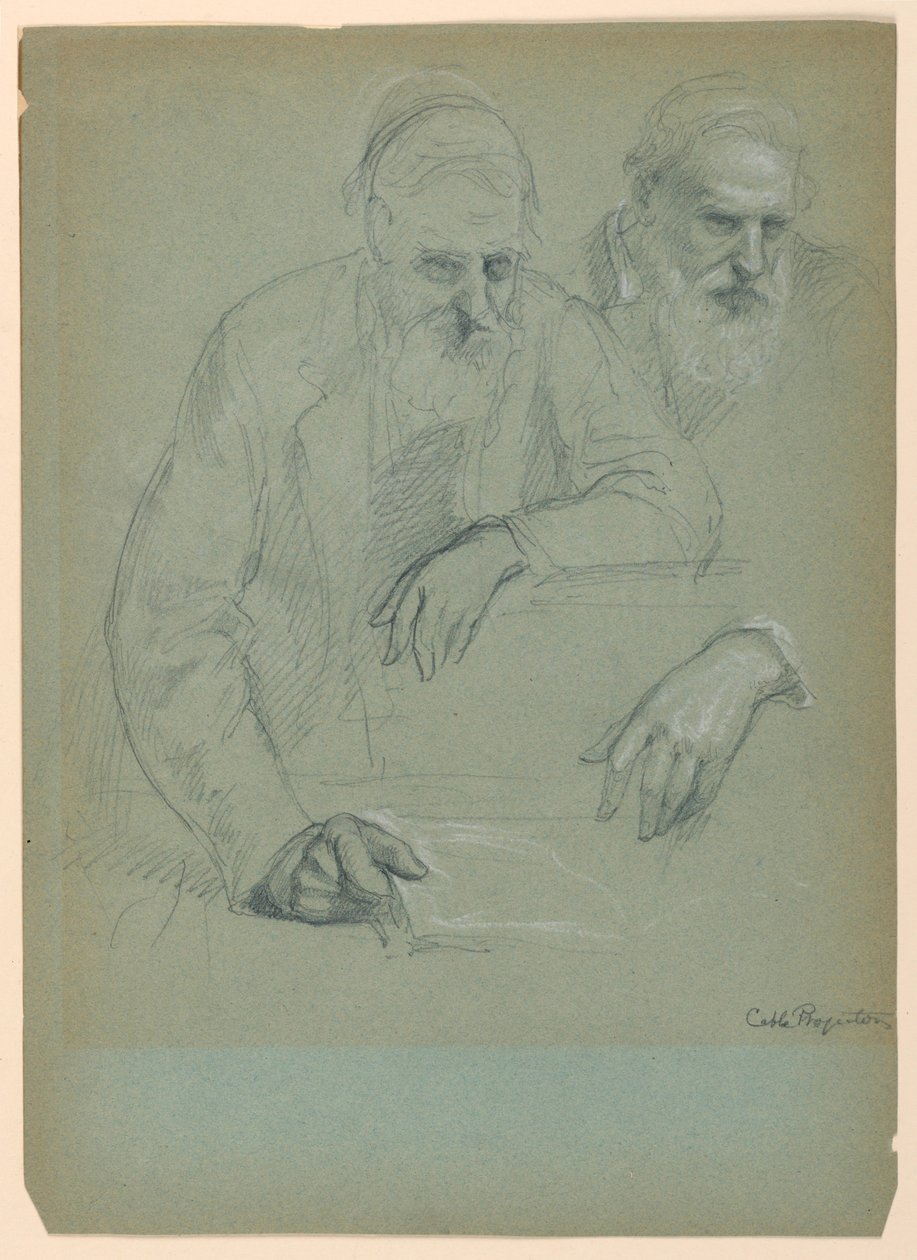 Kresba, Dvě studie Daniela Huna, 1881 od Daniel Huntington