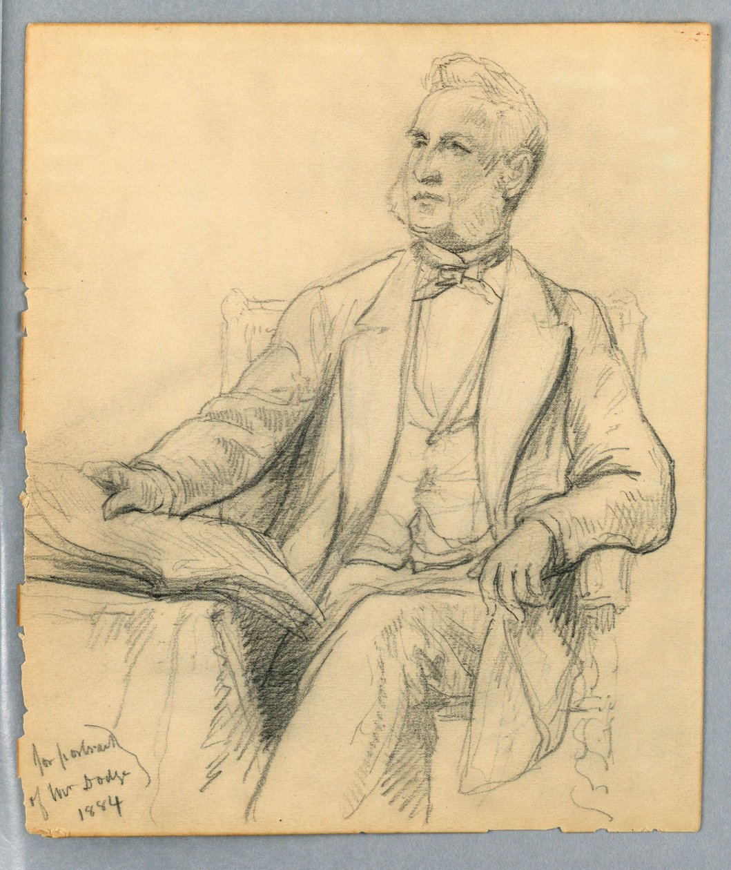 Kresba, William E. Dodge vsedě, 1884 od Daniel Huntington