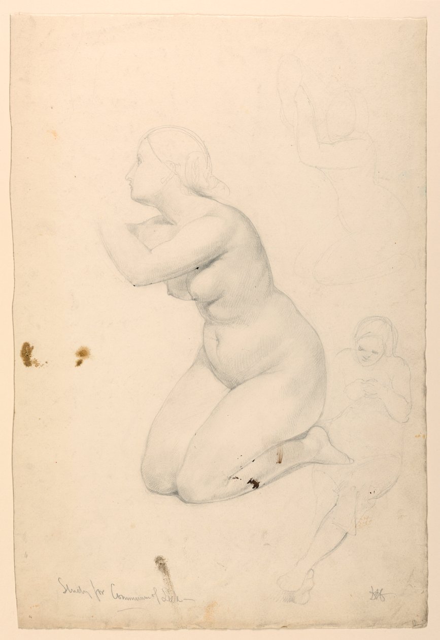 Figurální studie pro "Přijímání nemocných" od Daniel Huntington