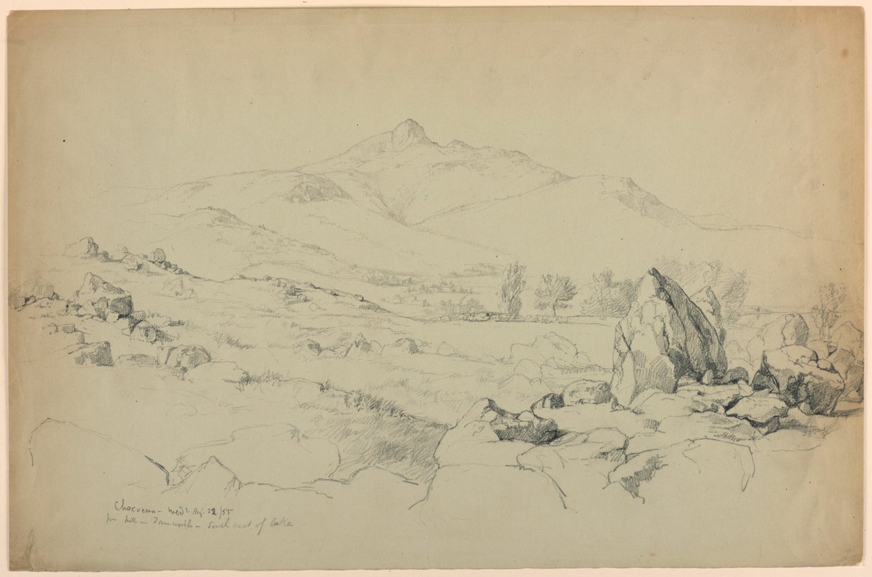 Mount Chocorua z kopce poblíž Tamworth, jihozápadně od jezera od Daniel Huntington