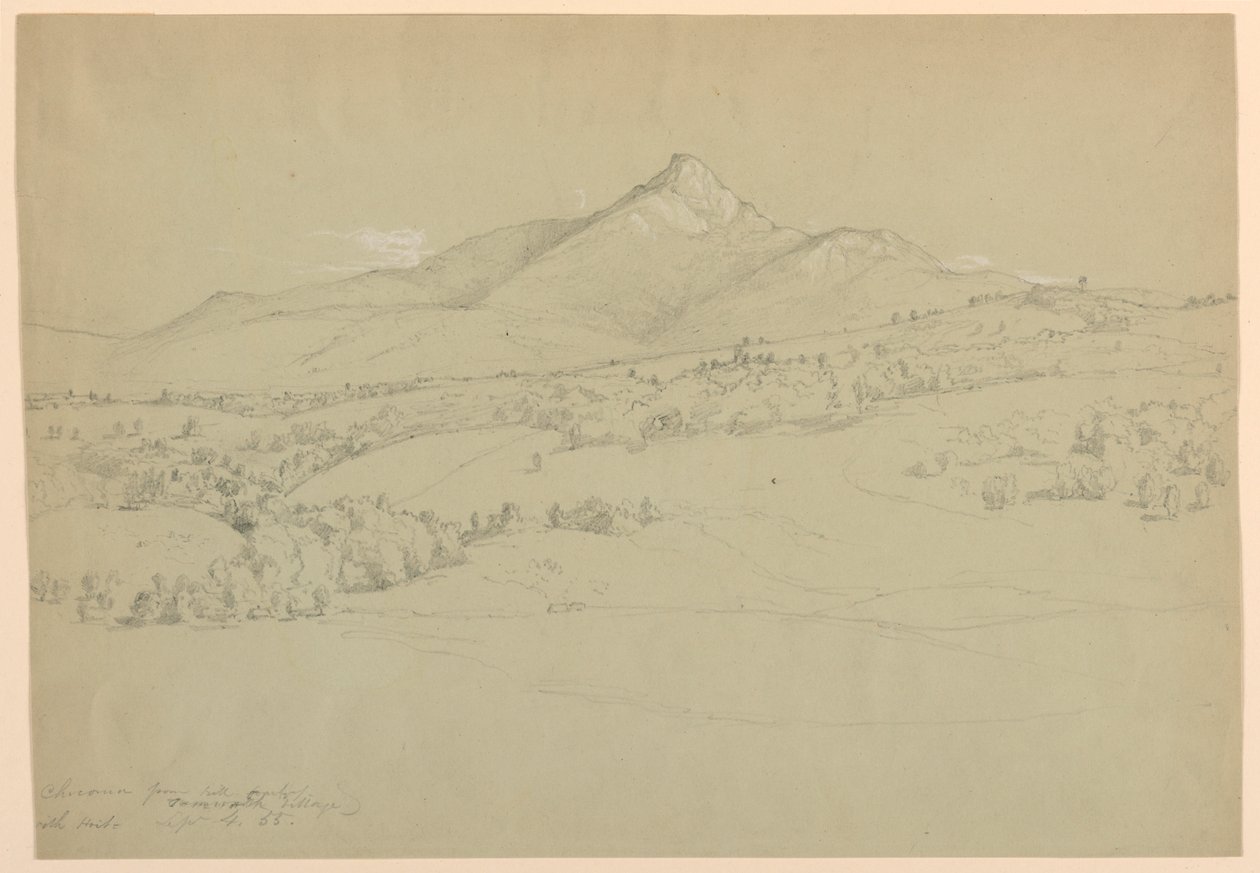 Mount Chocorua z kopce poblíž vesnice Tamworth od Daniel Huntington