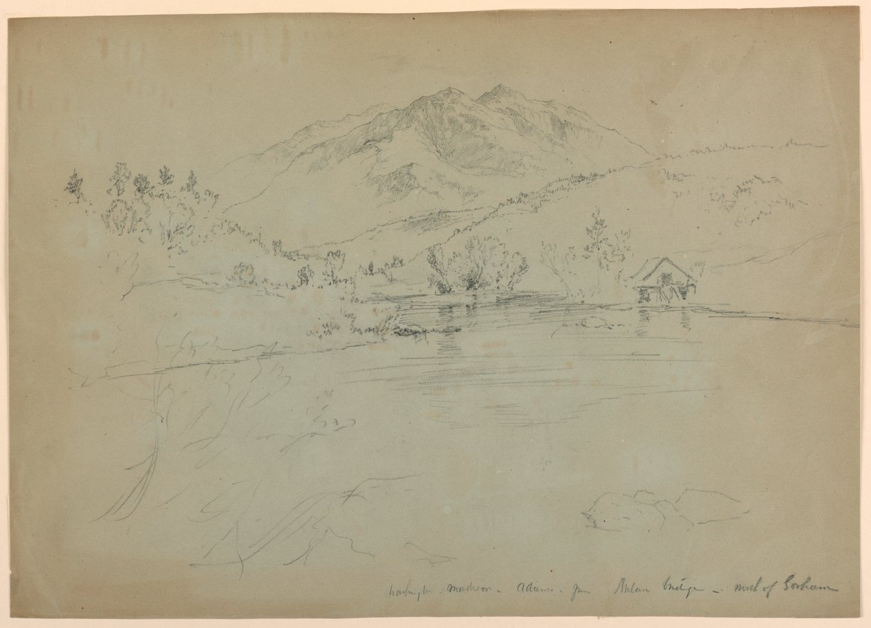 Mount Washington, Mount Madison a Mount Adams z Bridge, severně od Gorham, New Hampshire od Daniel Huntington