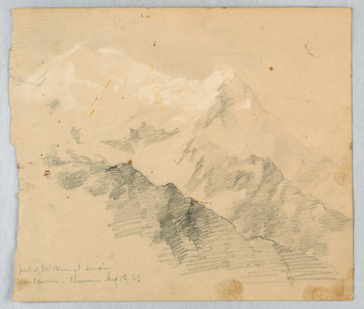 Náčrt Mt. Blanc při východu slunce od Daniel Huntington