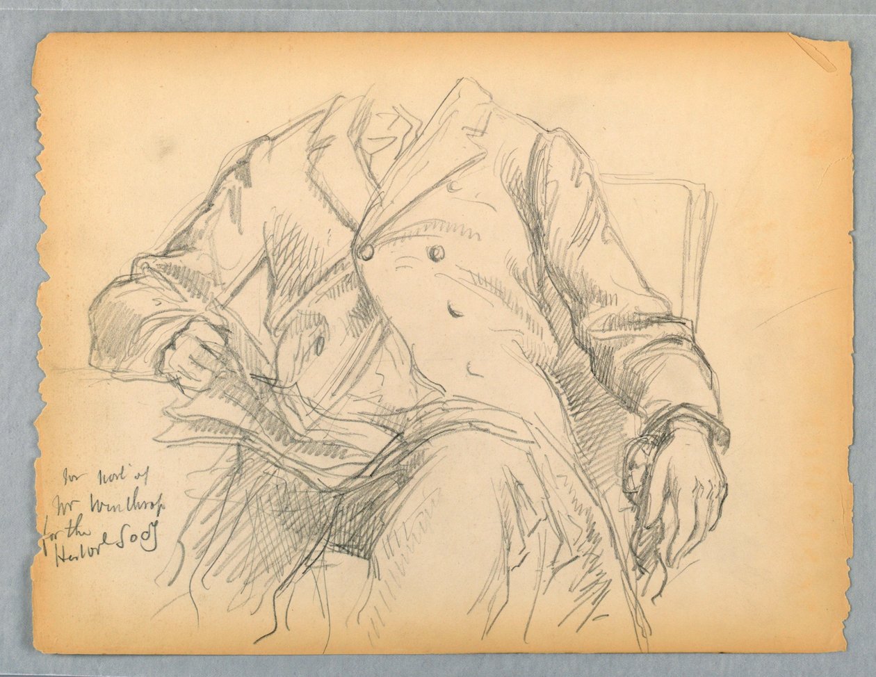 Studie k portrétu Hon. Robert C. Winthrop pro Historical Society, Mass. od Daniel Huntington