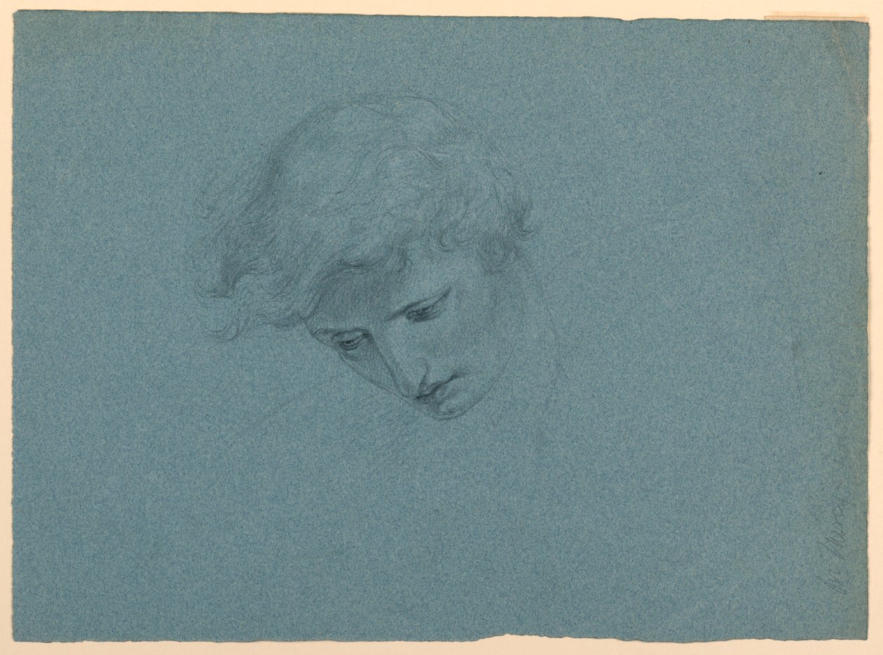 Studie Angelovy hlavy pro "Mercyho sen" od Daniel Huntington
