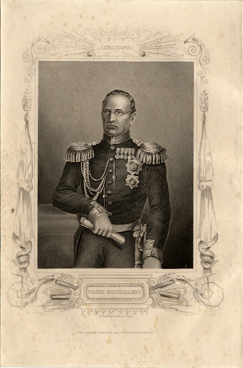 Portrét prince Michaila Dmitrieviče Gorčakova 1795-1861, 1856 od Daniel John Pound