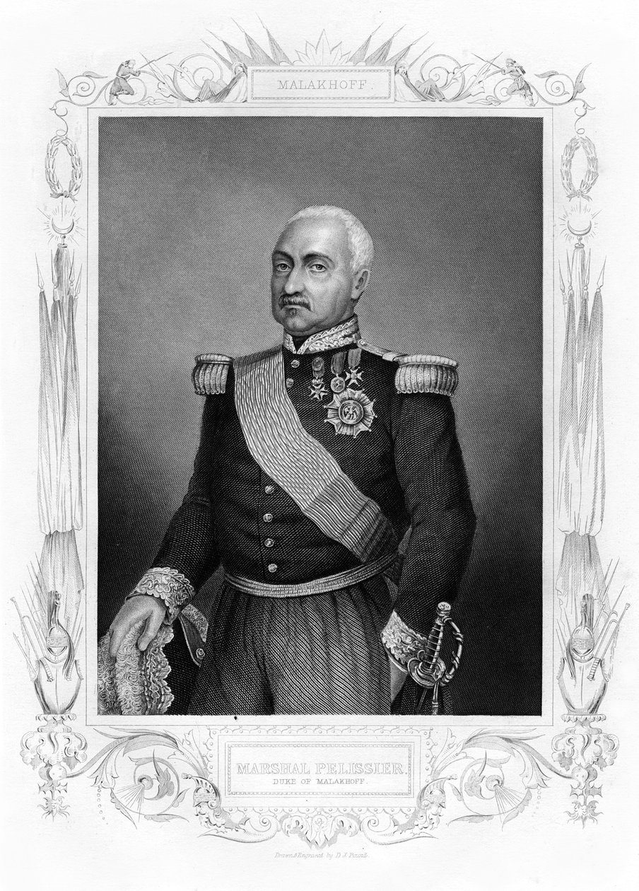 Zaměřitelný Jean Jacques Pelissier, vévoda z Malakoff, maršál Francie, 19. století. od Daniel John Pound