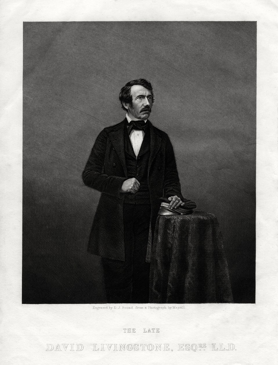 David Livingstone, skotský misionář a africký cestovatel, 1880 od Daniel John Pound