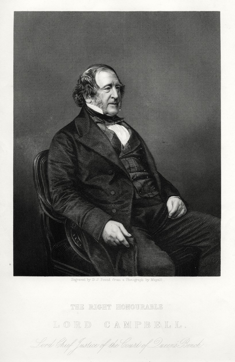 John Campbell, 1. baron Campbell, britský liberální politik a právník, c1880 od Daniel John Pound