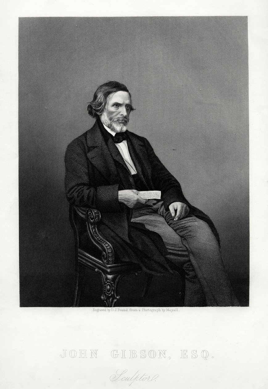 John Gibson, 1790-1866, britský sochař, c1880. od Daniel John Pound