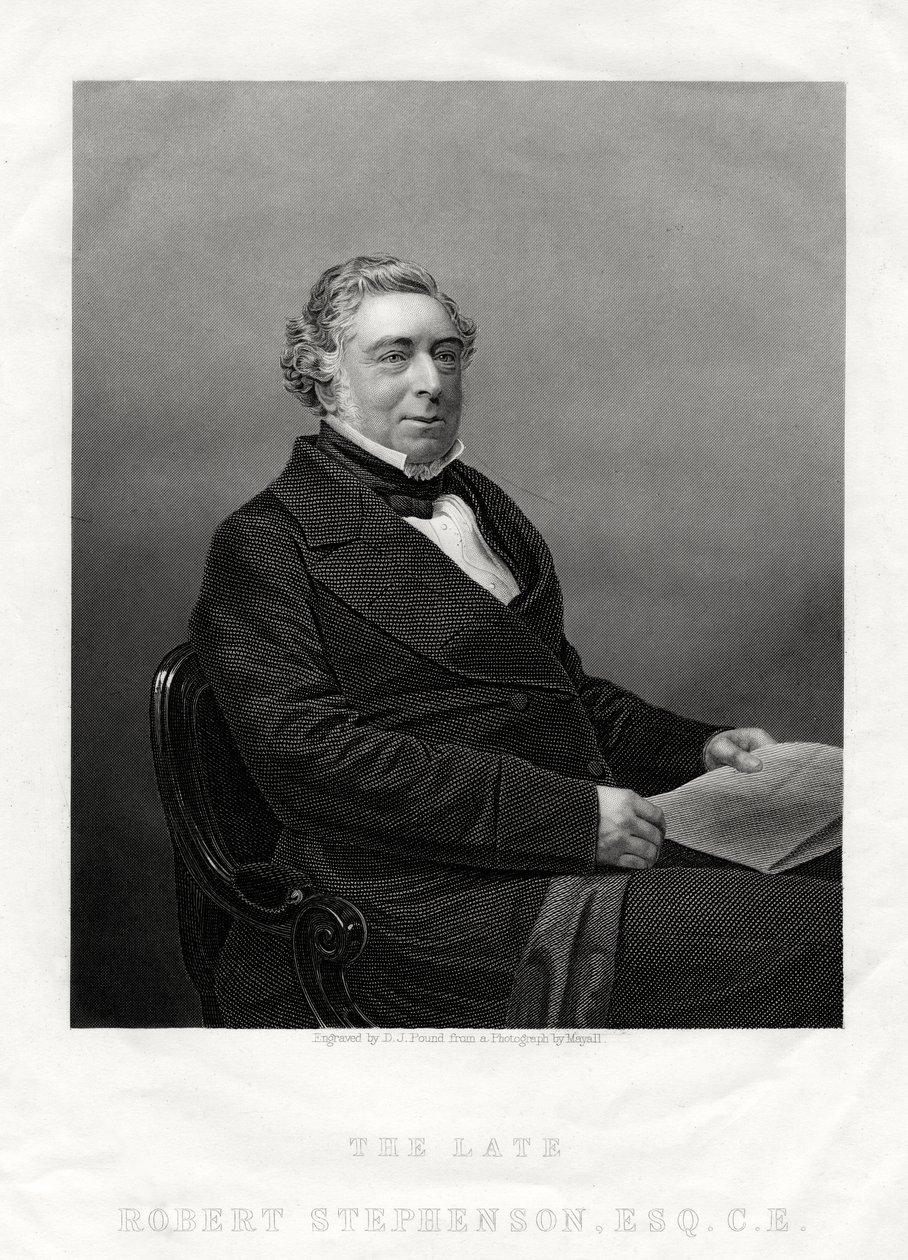 Robert Stephenson, anglický stavební inženýr, 1880 od Daniel John Pound