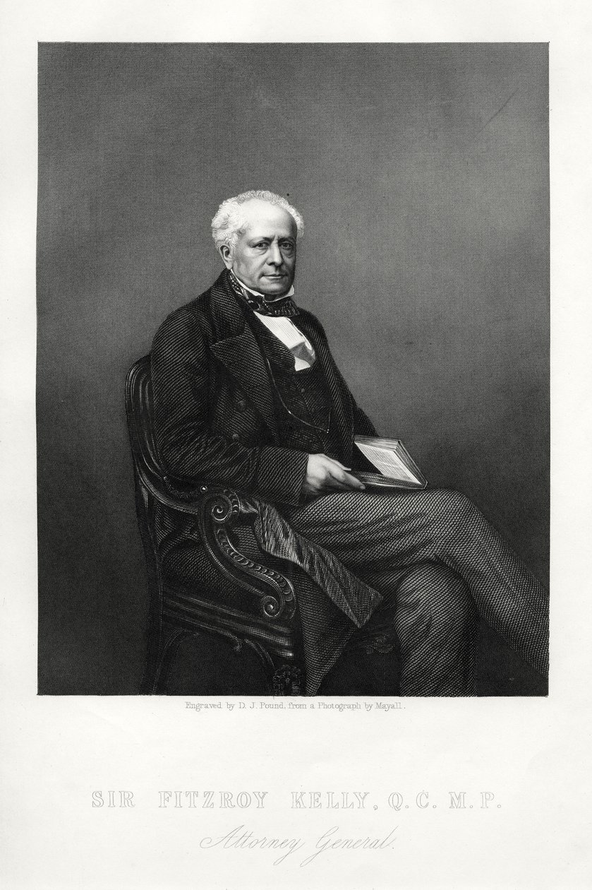 Sir Fitzroy Kelly, anglický soudce, c1880 od Daniel John Pound
