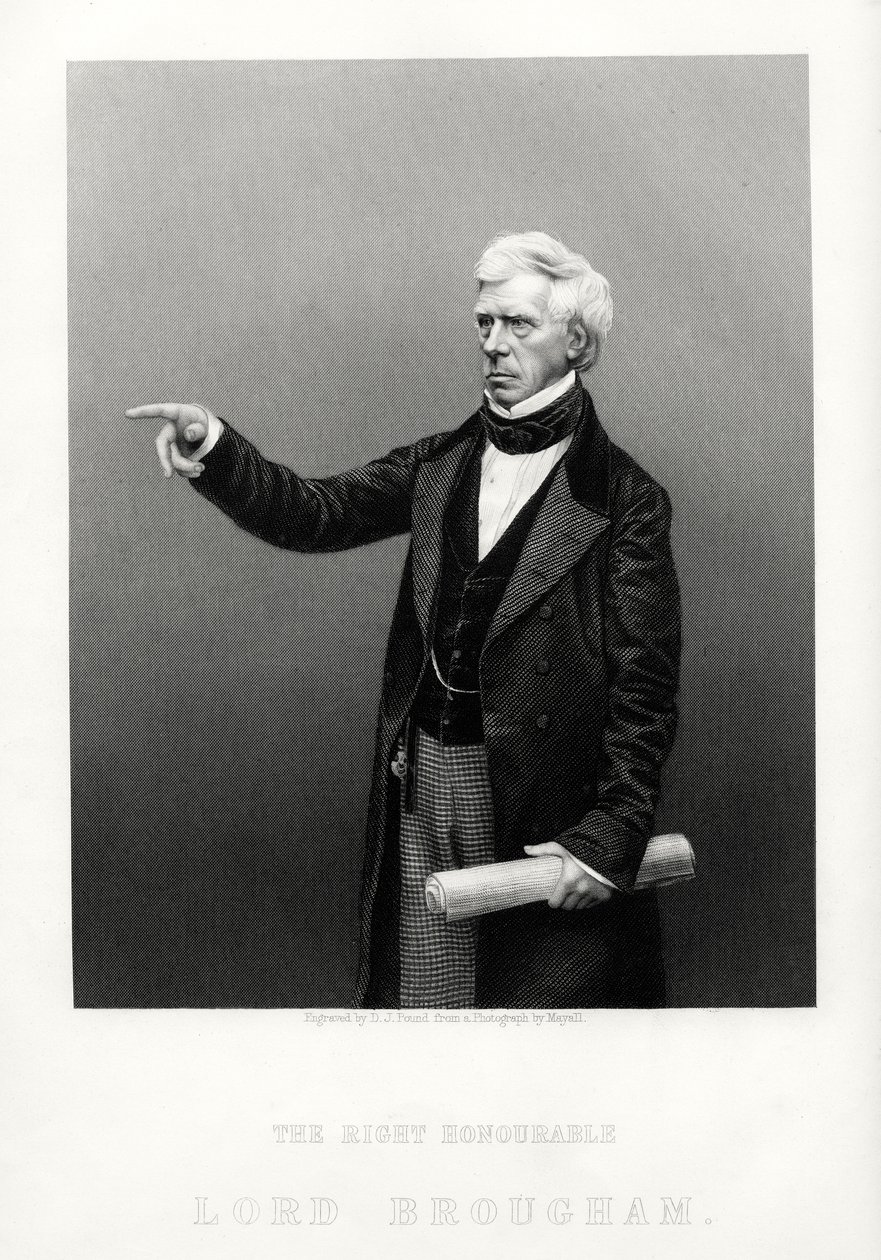 Ctihodný Henry Brougham, lord vysoký kancléř Velké Británie, c1880 od Daniel John Pound