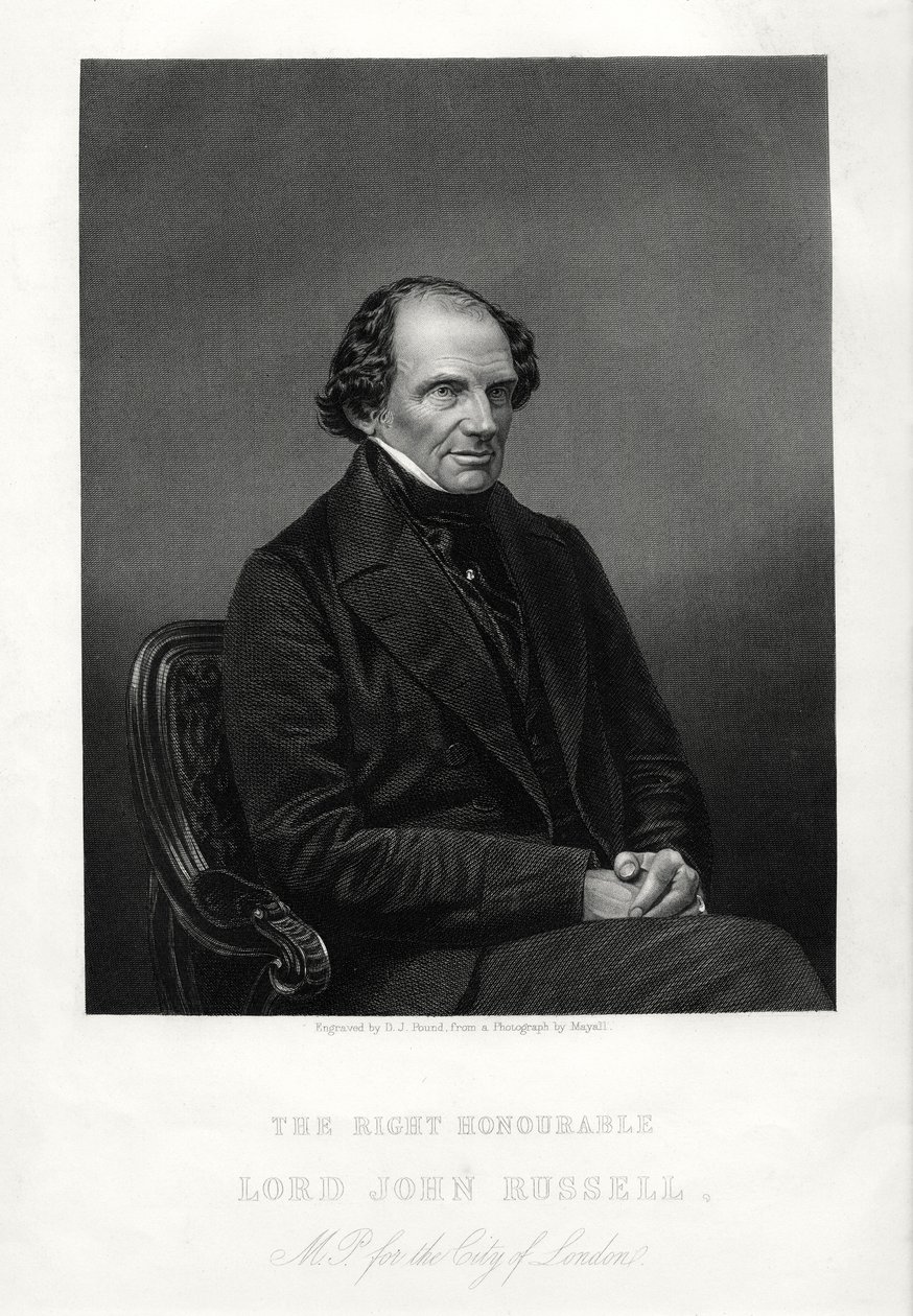 The Right Honorable John Russell, 1. Earl Russell, britský liberální státník, c1880 od Daniel John Pound