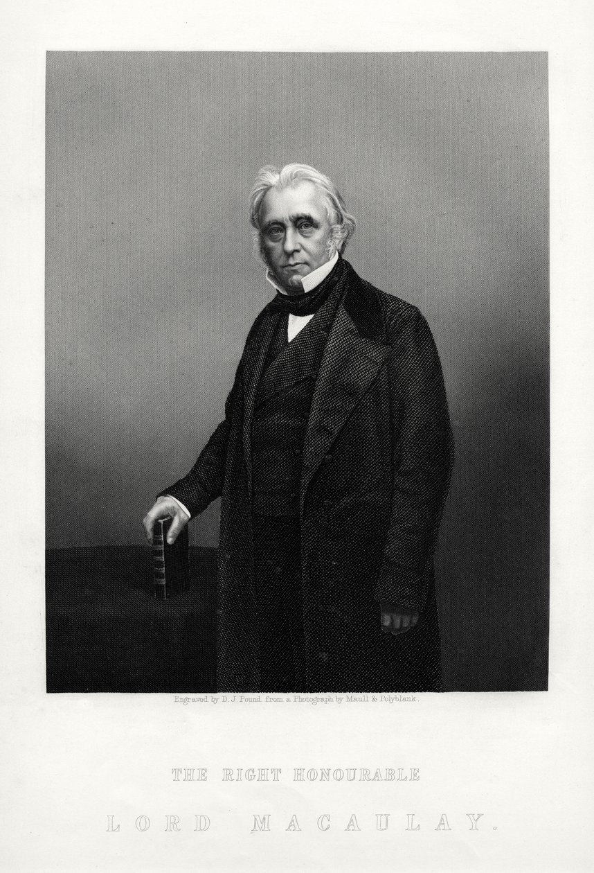 Thomas Babington Macaulay, britský básník, historik a whigský politik, c1880. od Daniel John Pound