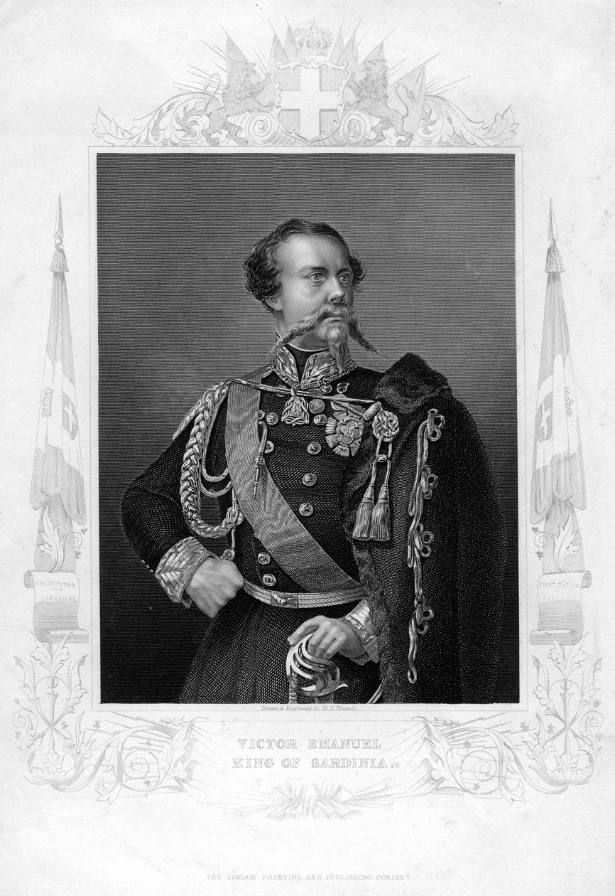 Victor Emanuel, král Sardinie, 19. století. od Daniel John Pound