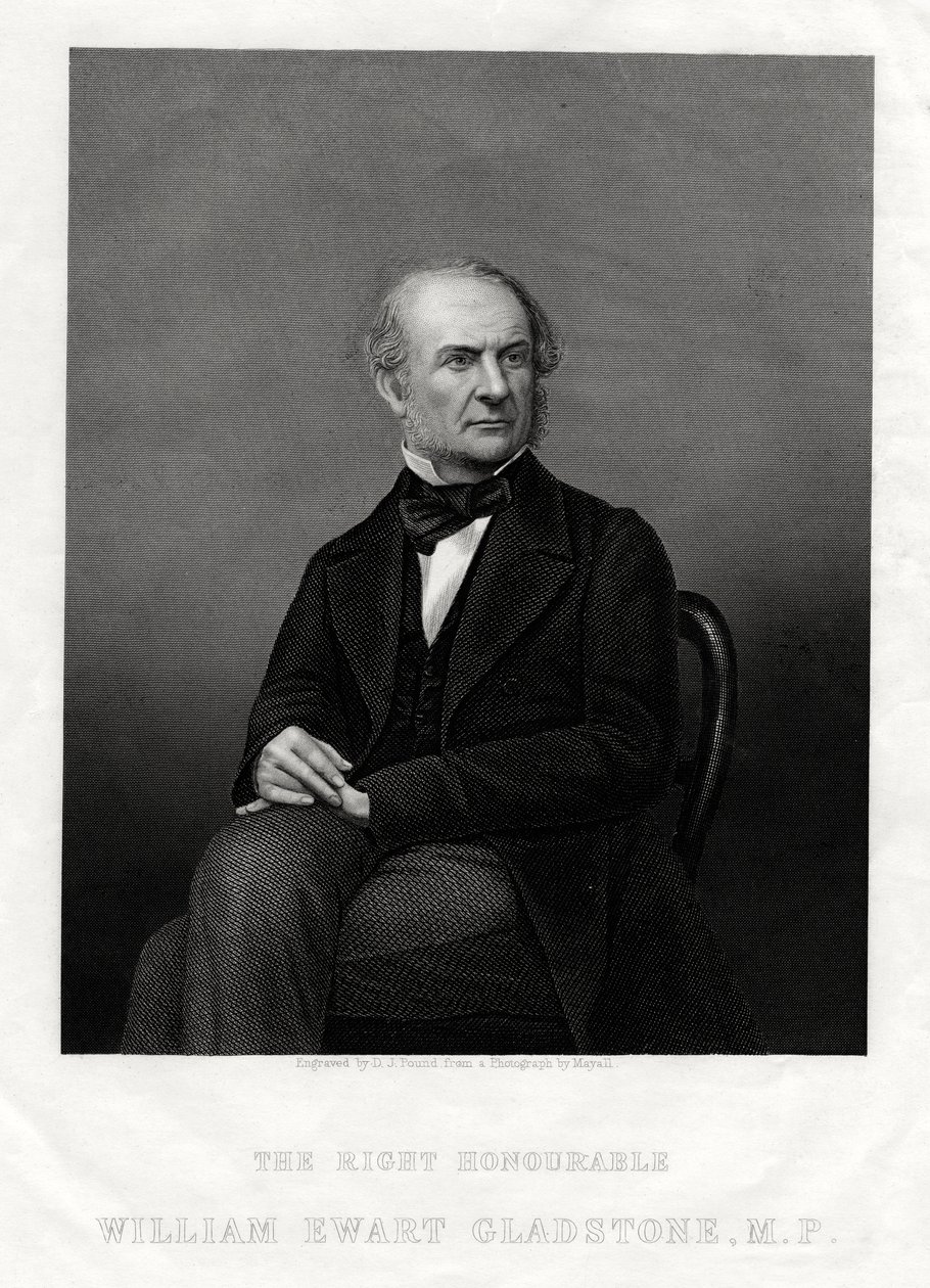 William Ewart Gladstone MP, britský liberální premiér, 1880. od Daniel John Pound