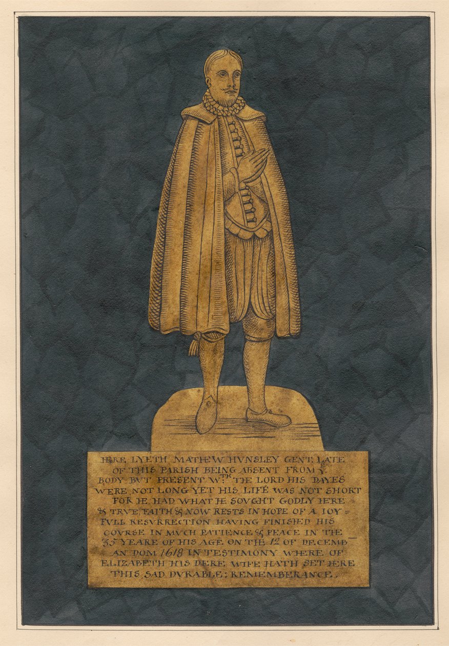Mosazný talíř pro Mathewa Hunsleyho od Daniel Lysons