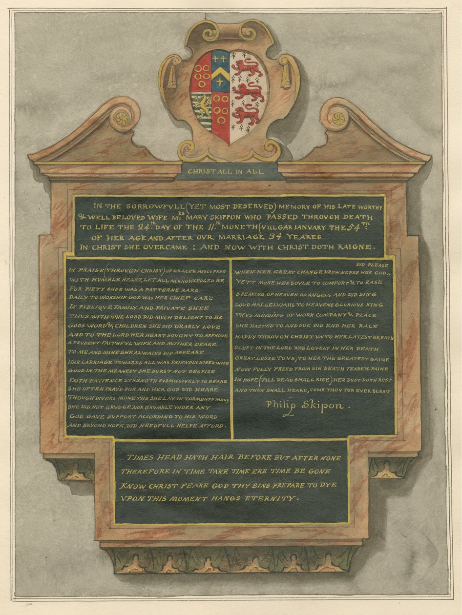 Památník paní Mary Skippon z Acton Church od Daniel Lysons