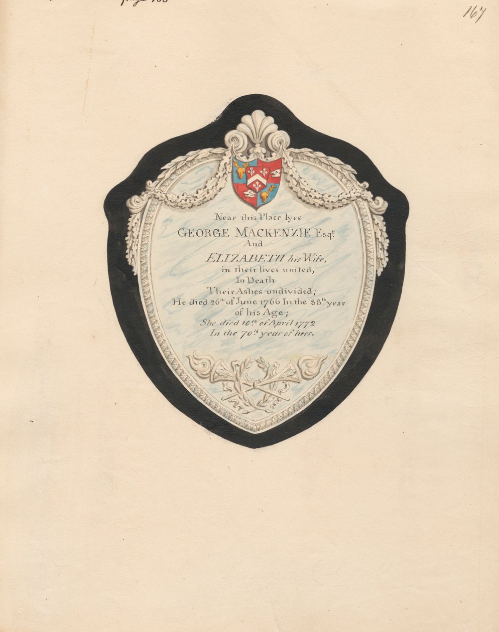 Památník George a Elizabeth MacKenzie z Kensngton Church od Daniel Lysons