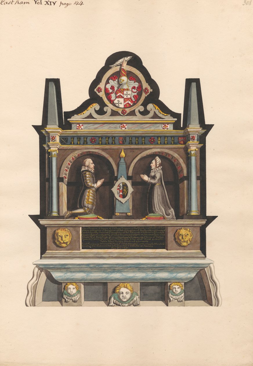Památník Giles Breame z East Ham Church od Daniel Lysons