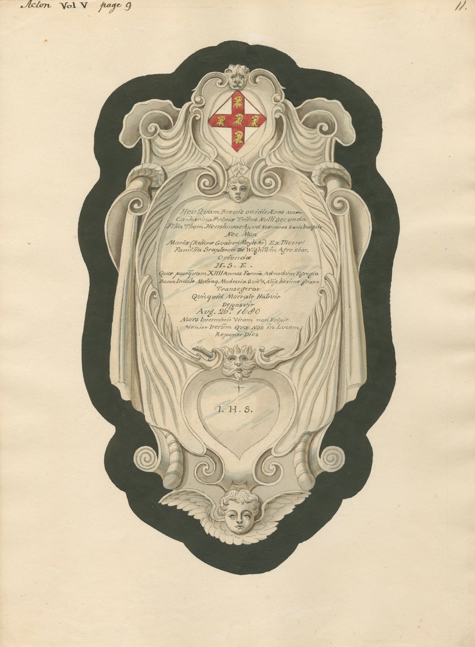 Památník H.S.E. z Acton Church od Daniel Lysons