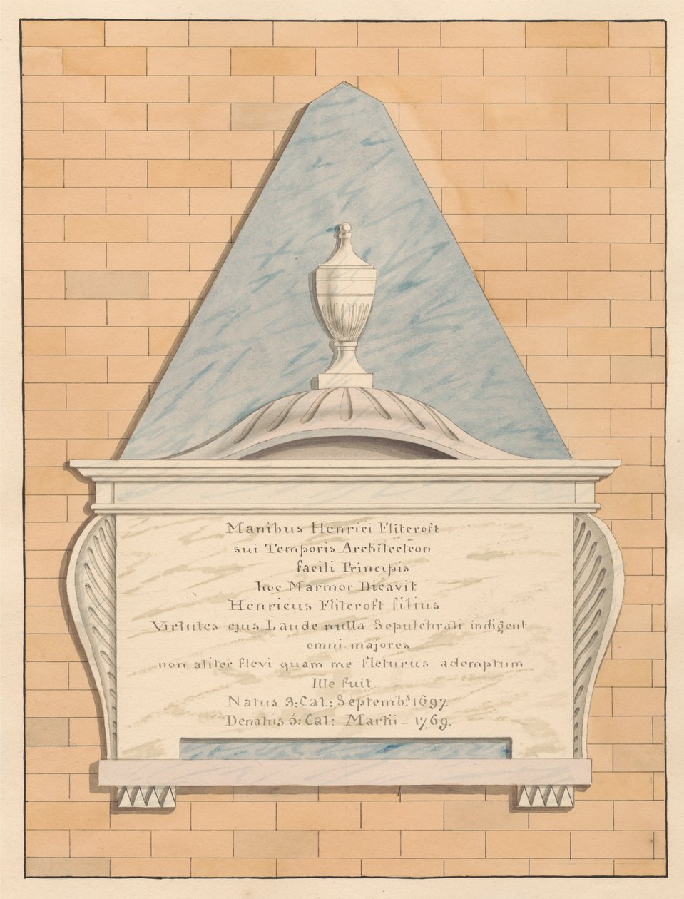 Památník Henryho Flitcrofta z Teddington Church od Daniel Lysons